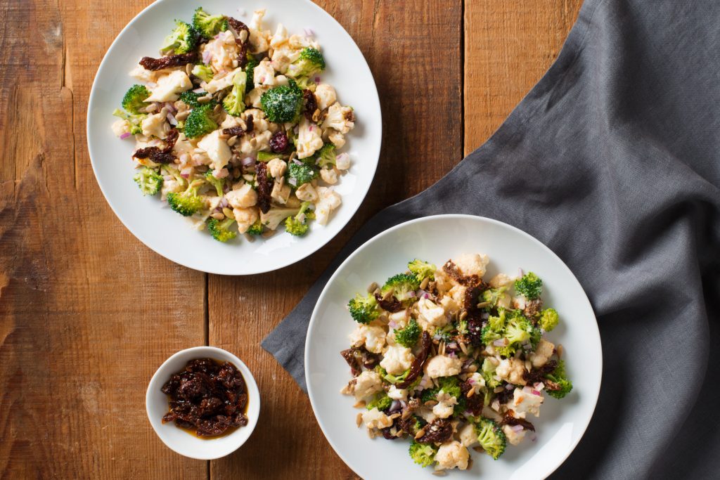 Broccoli and Cauliflower Salad with Sundried Tomatoes-013HR