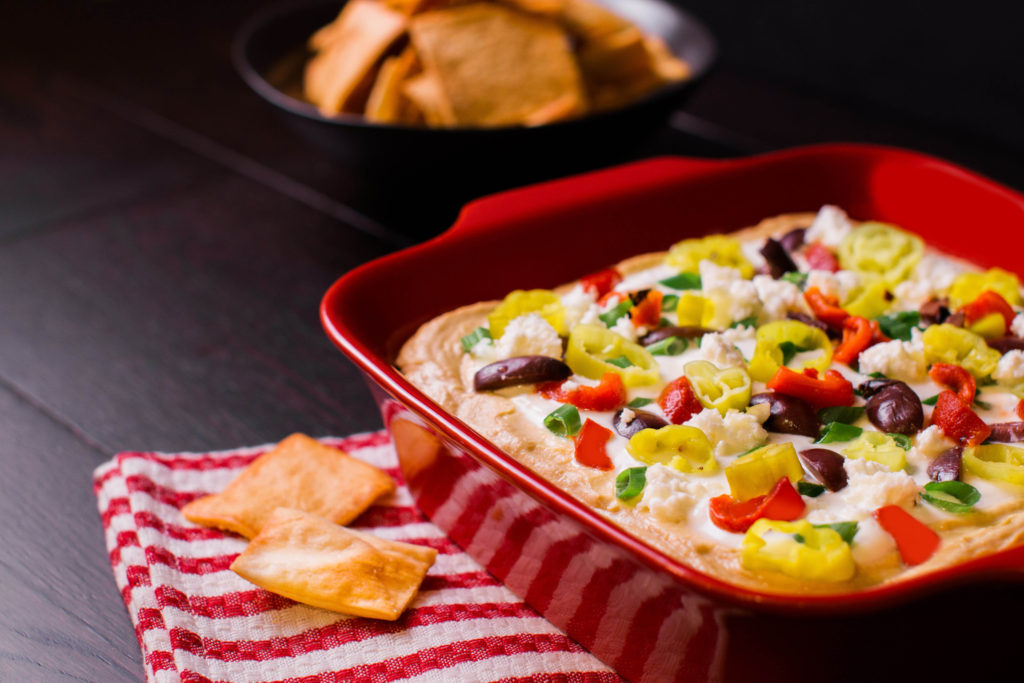 Greek 7-Layer Dip with Peperoncini