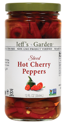 Jeffs Garden Sliced Hot Cherry Peppers