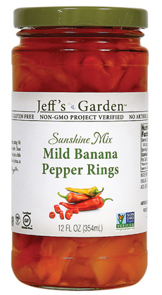 Jeff's Garden Sunshine Mix Sliced Mild Banana Pepper Rings