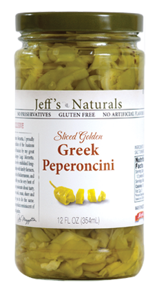 Jeff's Naturals Sliced Golden Greek Peperoncini