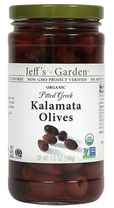 Jeffs Organic Pitted Whole Greek Kalamata Olives