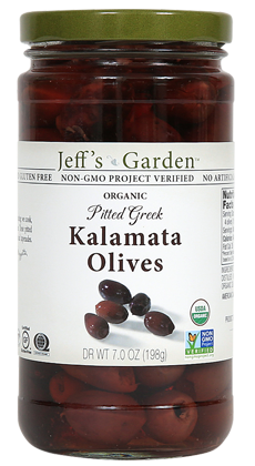 Jeff’s Garden Organic Pitted Greek Kalamata Olives 